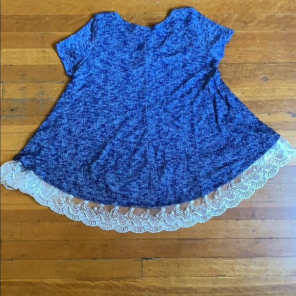NWT- Knit Top With Lace Trim - Picture 2 of 4